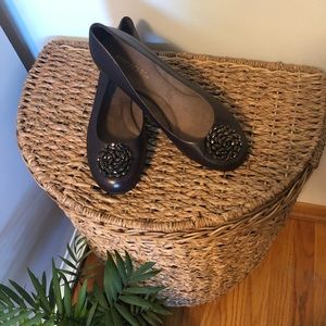 Aerosoles slip on ballet flat in dark plum!